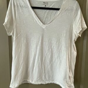 Madewell White Relaxed Short Sleeve Tee
